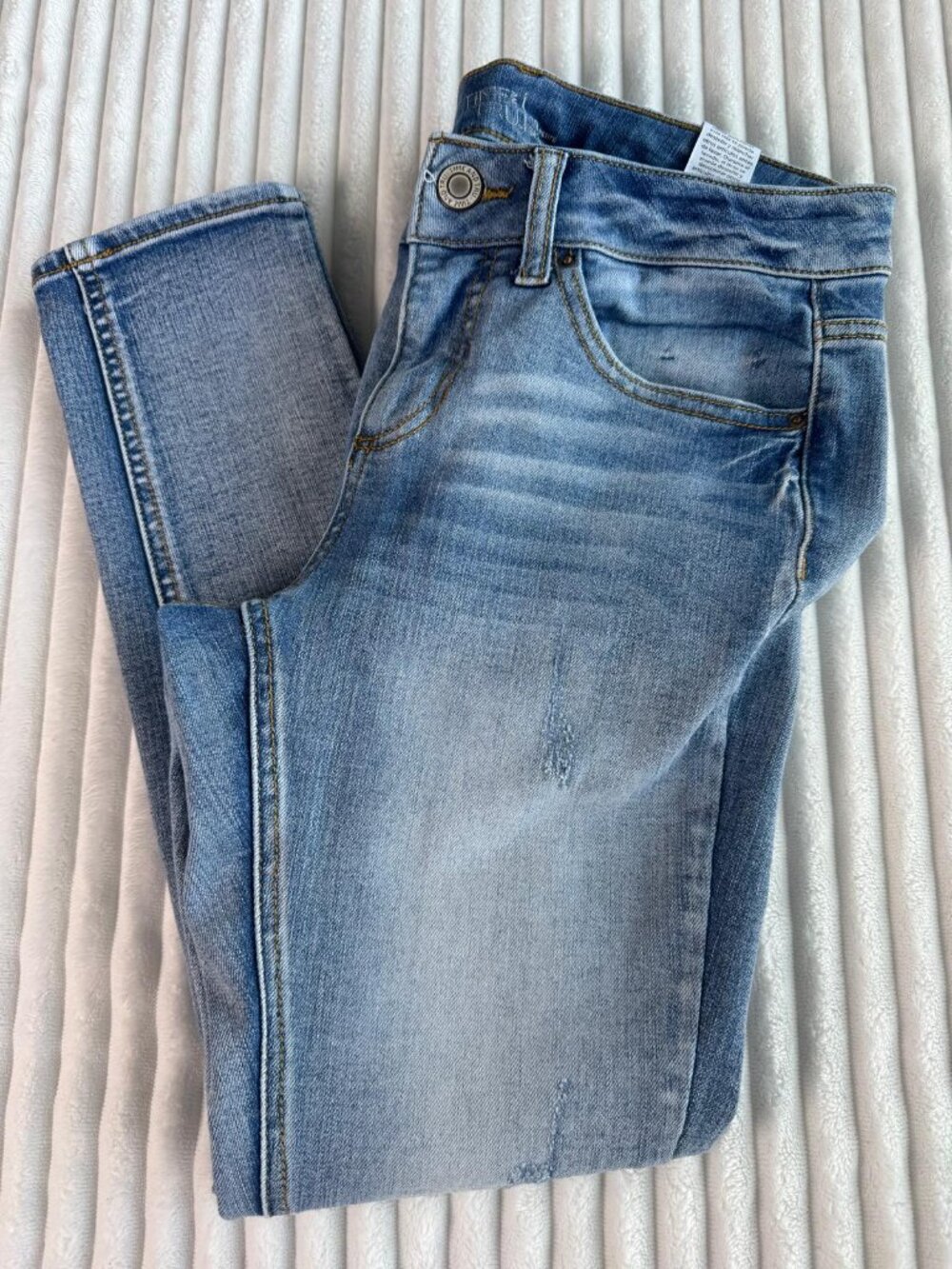 Women's‎ Mid Rise Skinny Fitted Jeans Time and True Petite 10 Light Blue Denim